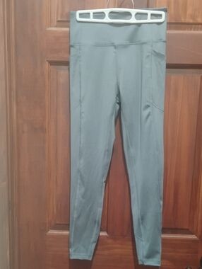 Victoria's Secret VSX High-Rise Grayish-blue Active Leggings with Side Pockets